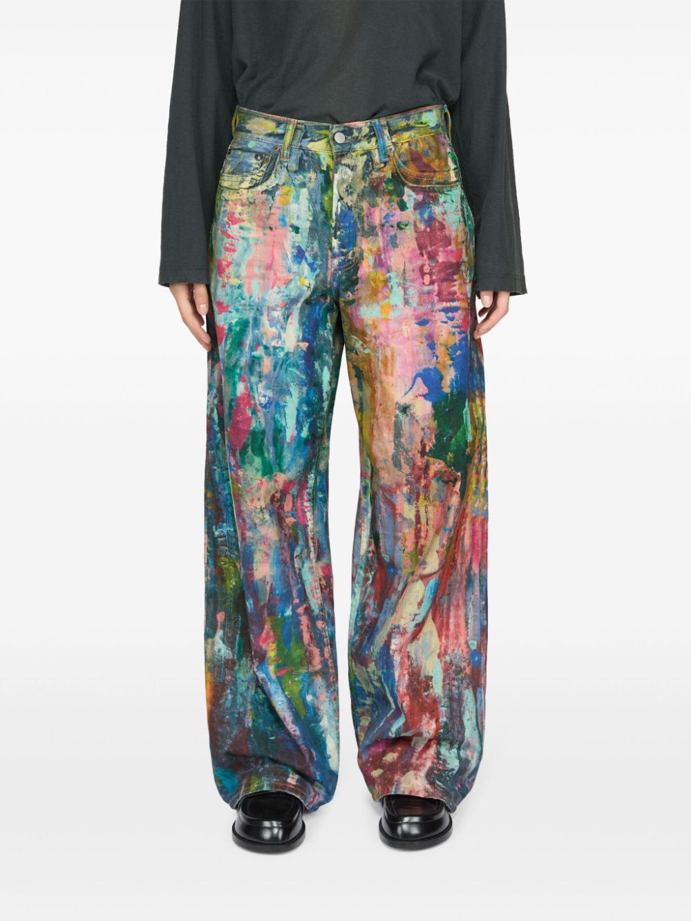 Acne Studios Jeans met wijde pijpen Blauw