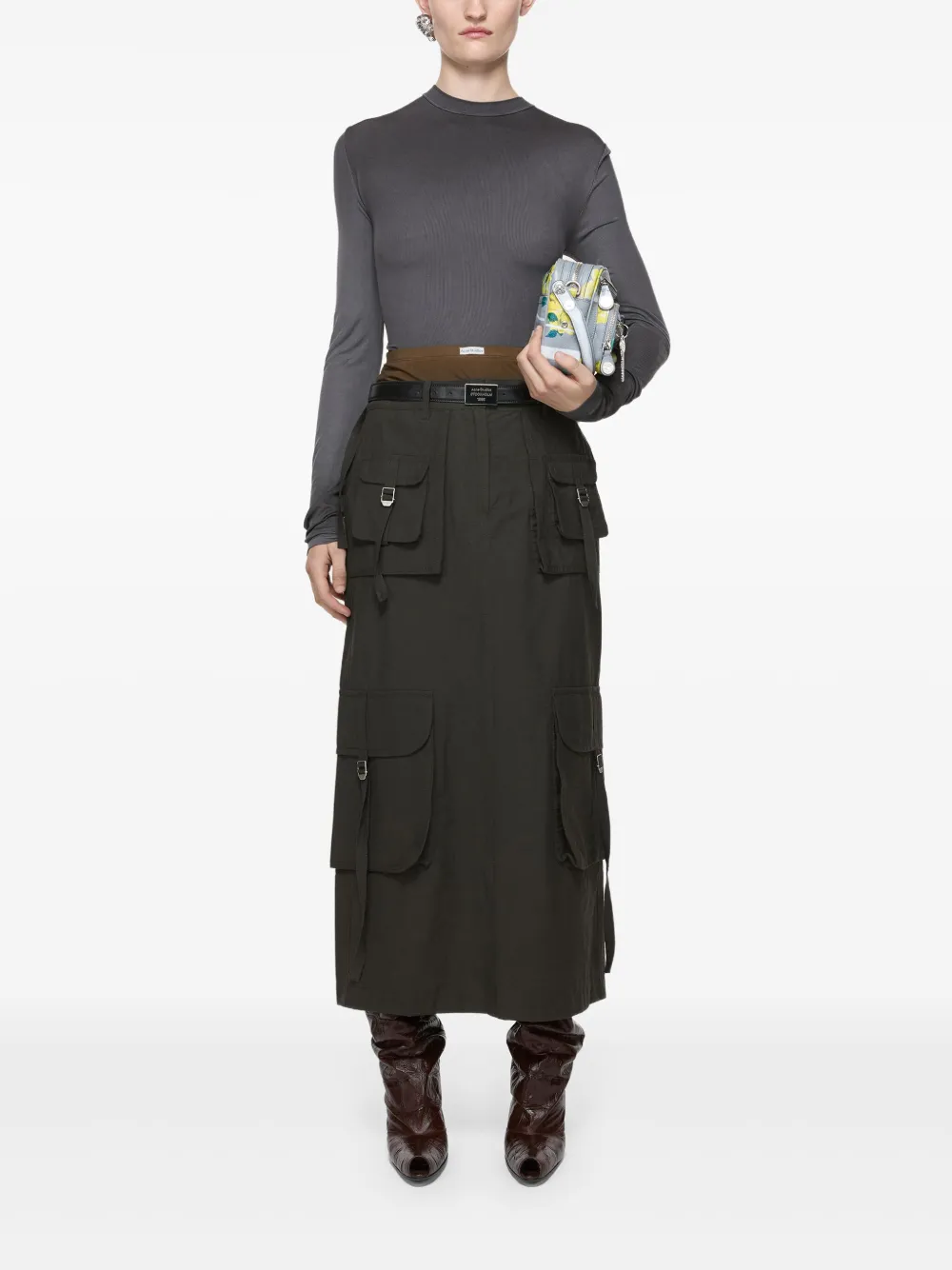 Acne Studios ribbed-knit top - Zwart