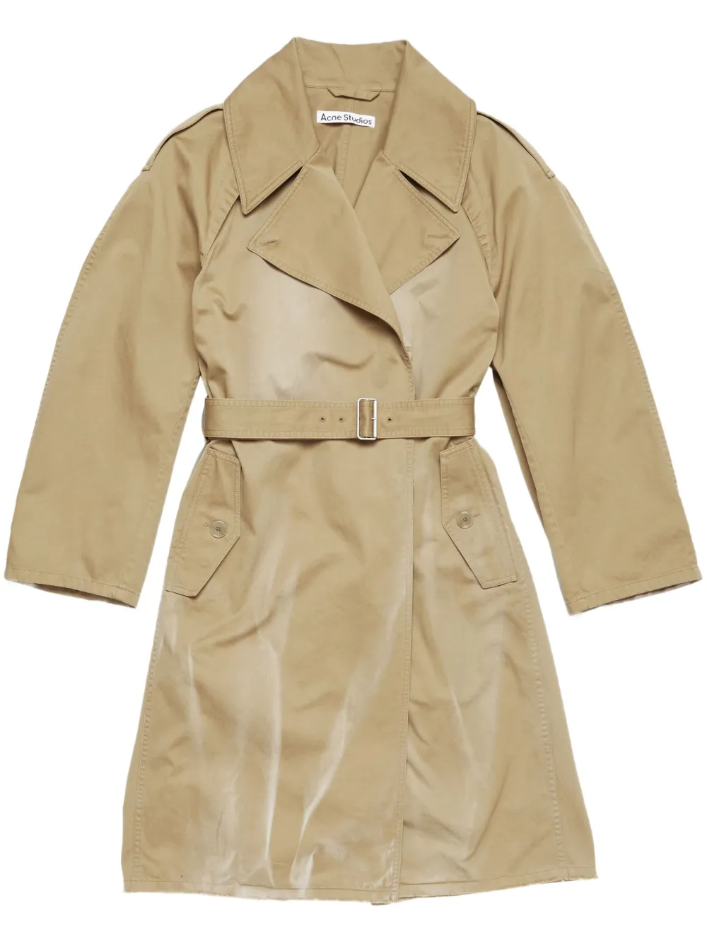 Acne Studios Trenchcoat met ceintuur Beige