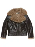 Acne Studios shearling leather jacket - Black