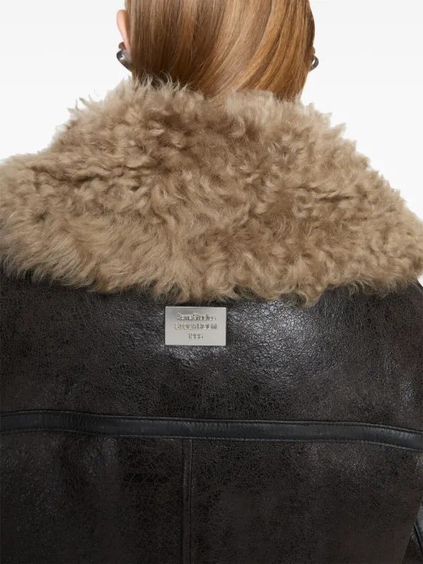 Acne Studios シアリング レザージャケット | ブラック