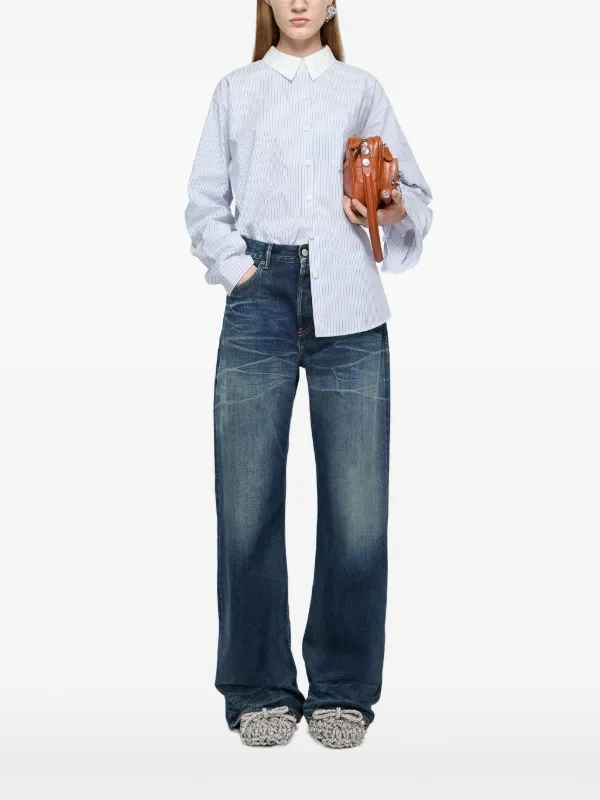 Acne Studios ワイドジーンズ | ブルー | FARFETCH JP