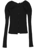 Acne Studios button-up ribbed cardigan - Black