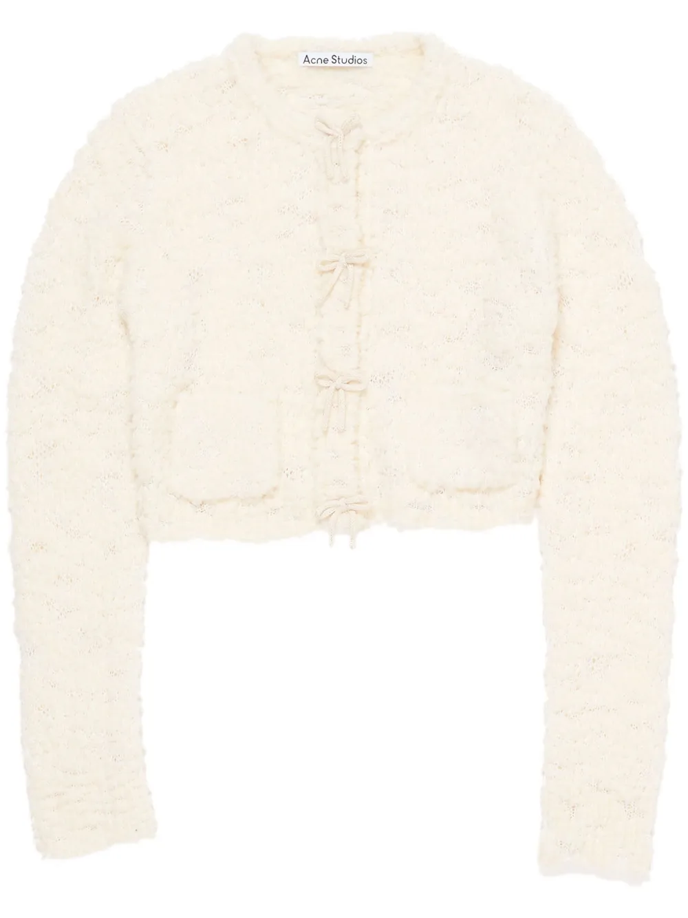 Acne Studios Vest verfraaid met strik Beige