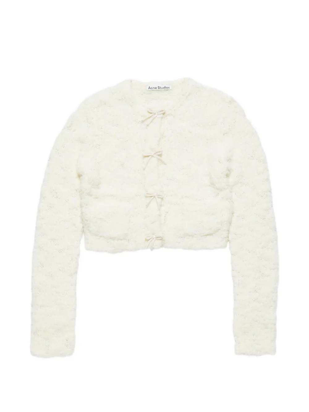 Acne Studios Cardigan mit Schleife - Nude
