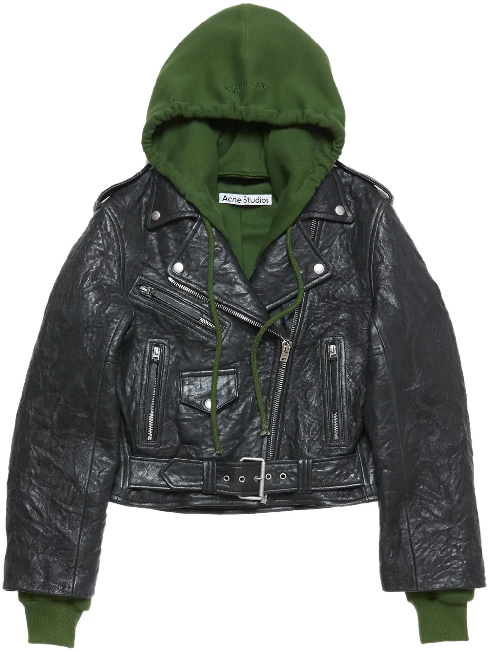 Acne Studios Leren jack Zwart