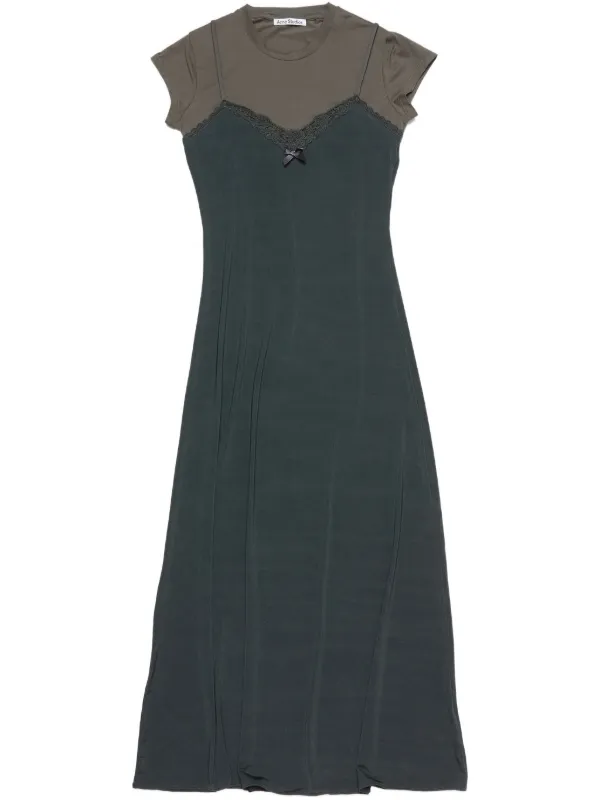 Acne Studios Layered Dress | Green | FARFETCH GE