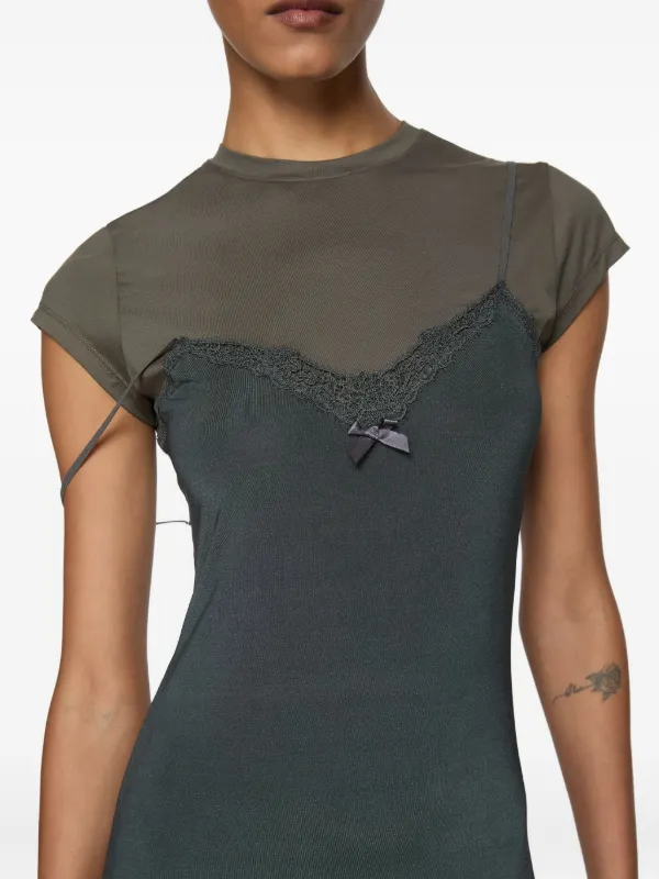 Acne Studios Layered Dress | Green | FARFETCH GE Acne Studios Layered Dress | Green | FARFETCH GE