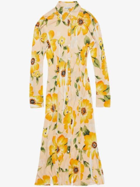 Acne Studios floral-print midi dress
