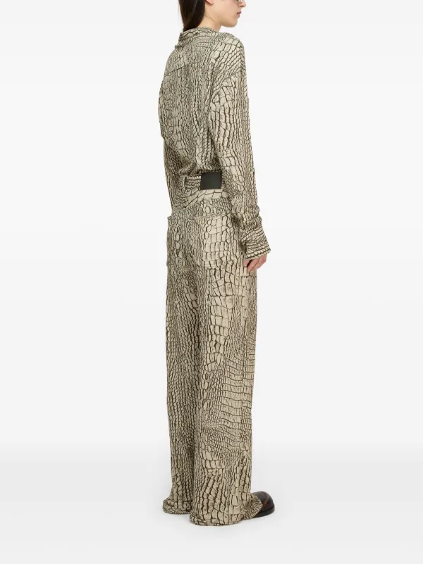 【関込・国内発送】Acne Studio トロンプルイユ プリント パンツ Acne Studios プリント パンツ | グレー | FARFETCH JP