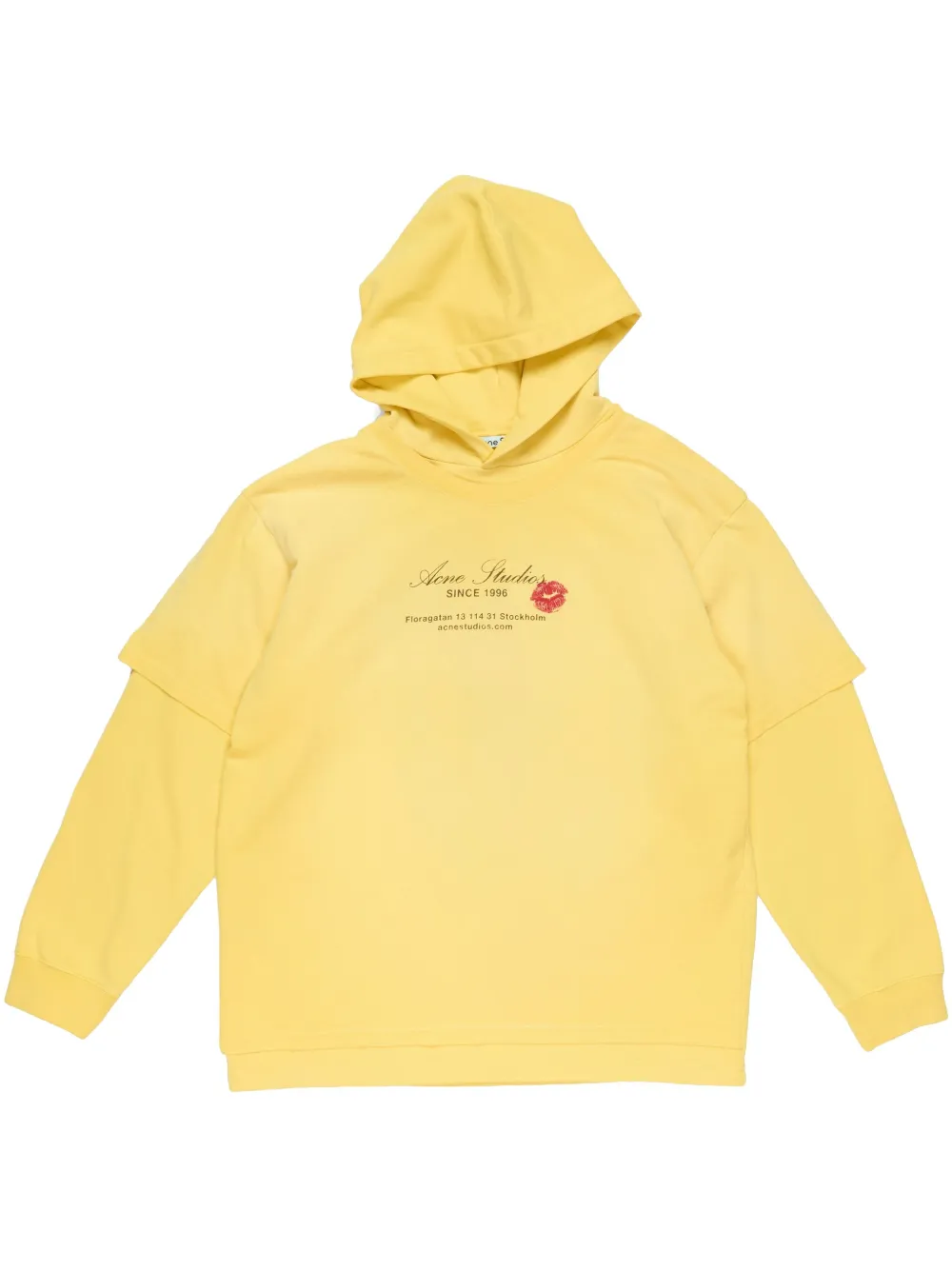 Acne Studios Hoodie met logoprint Geel