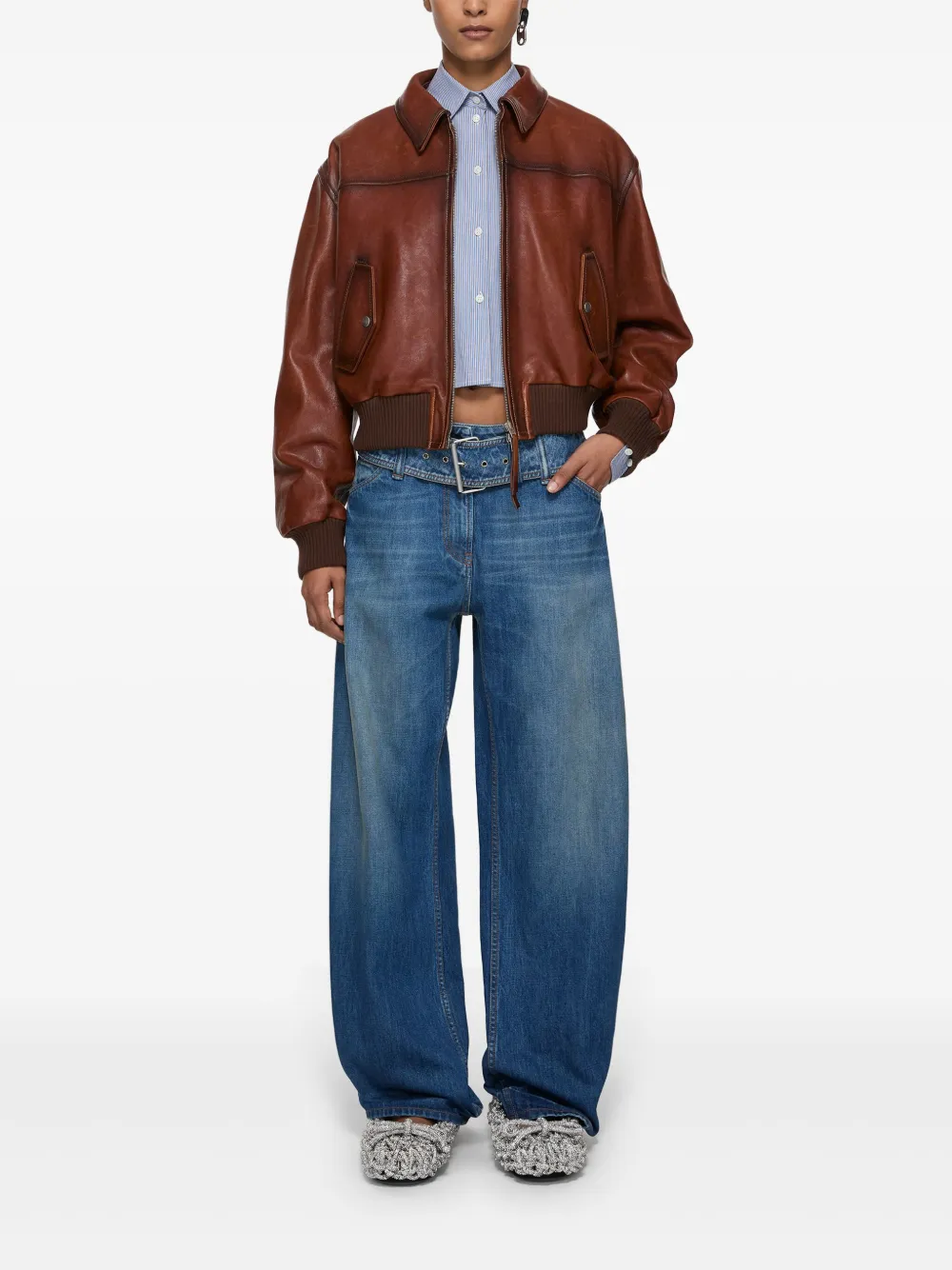 Acne Studios belted jeans - Blauw