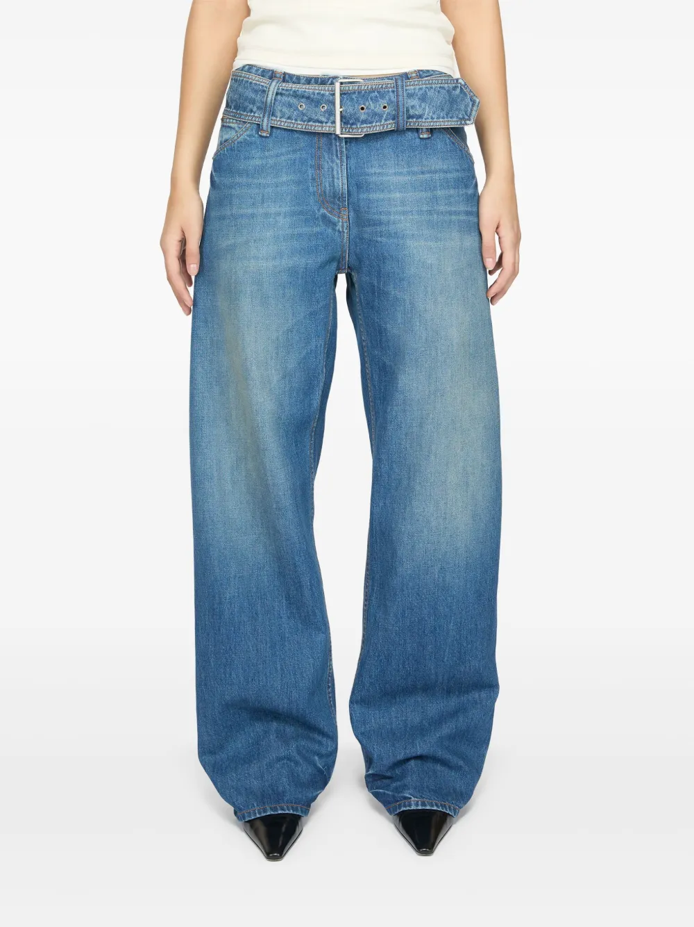 Acne Studios Jeans met ceintuur Blauw