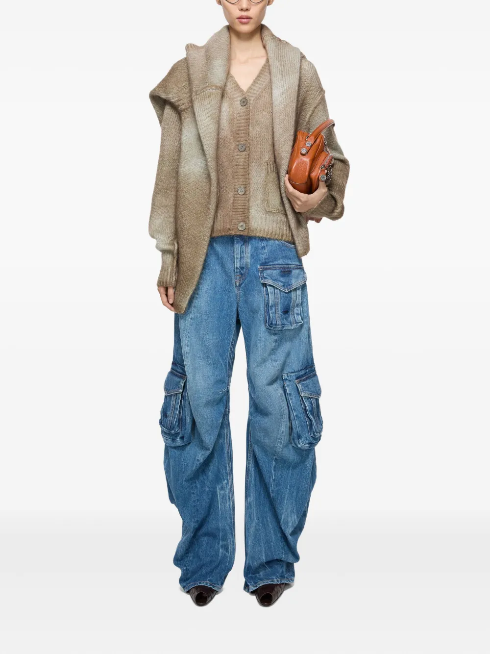 Acne Studios gathered-detail jeans - Blauw