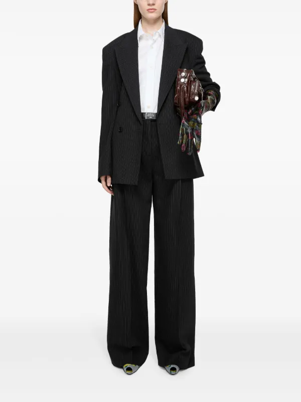 Acne Studios 32ダブルライダースジャケット ブラック Acne Studios レザーライダースジャケット | ブラック | FARFETCH JP