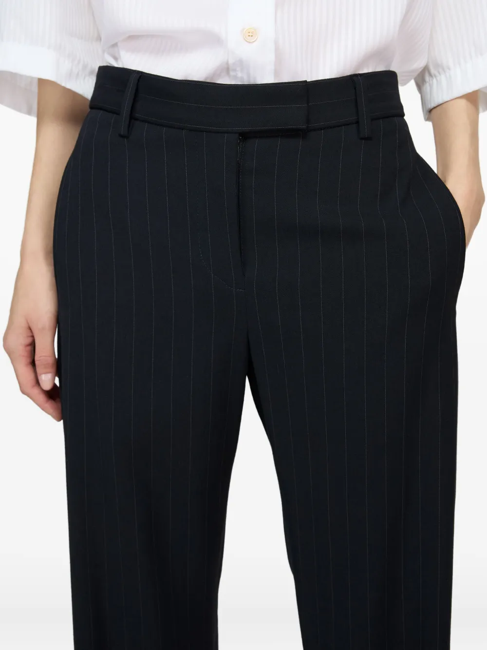 Acne Studios Broek met krijtstreep Blauw