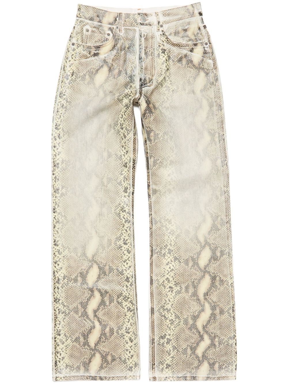 Acne Studios Jeans met print Bruin