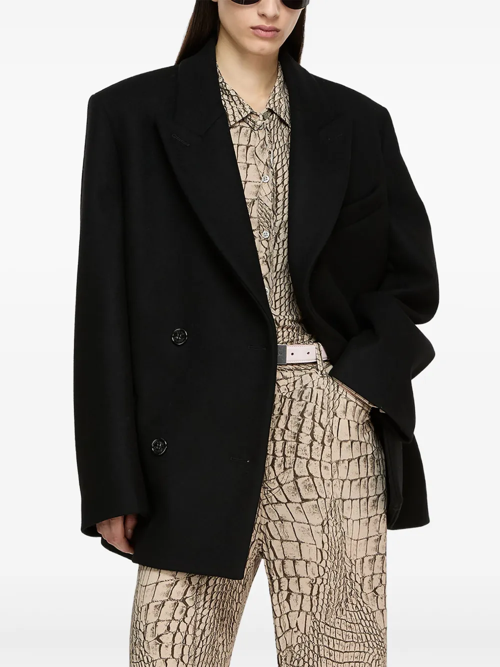 Acne Studios Blazer met dubbele rij knopen Zwart