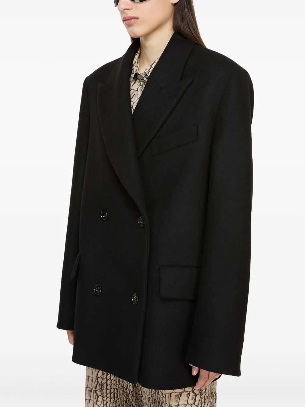 Acne Studios Blazer met dubbele rij knopen Zwart