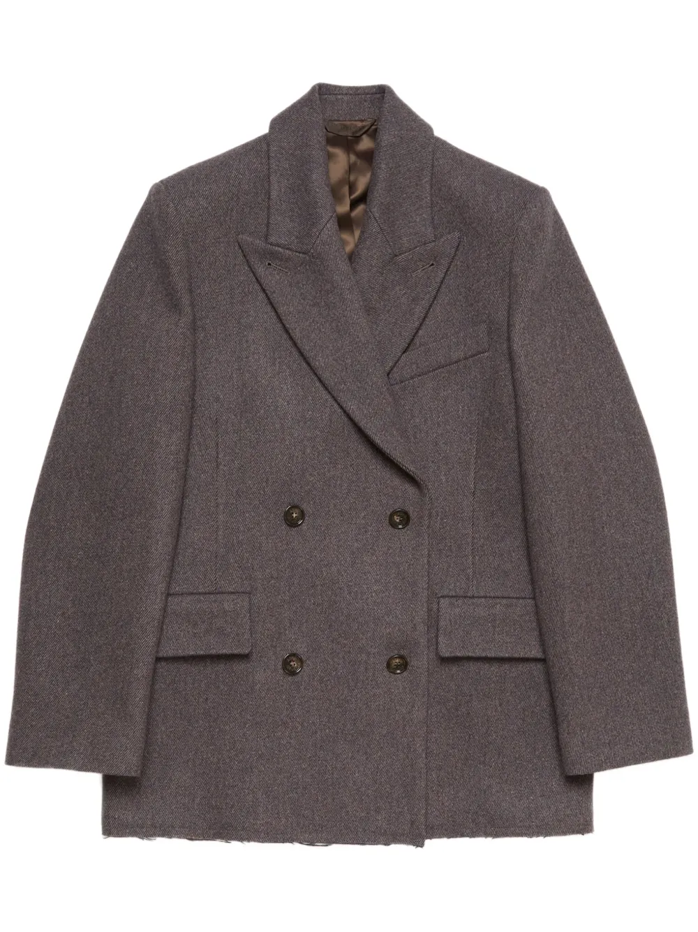 Acne Studios Gerafelde blazer Bruin