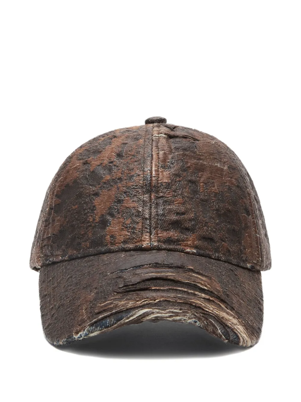 distressed monogram cap