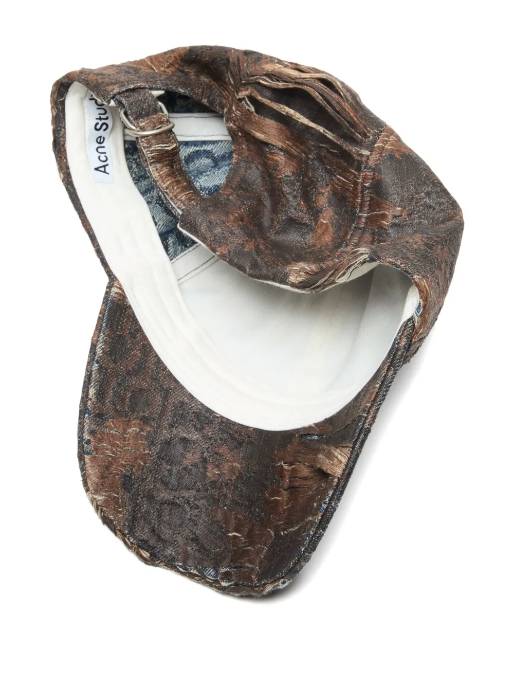 Acne Studios distressed monogram cap | Men | Image 2