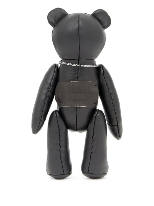 A BATHING APEのテディベア A BATHING APE® Leather Bear | Black | FARFETCH