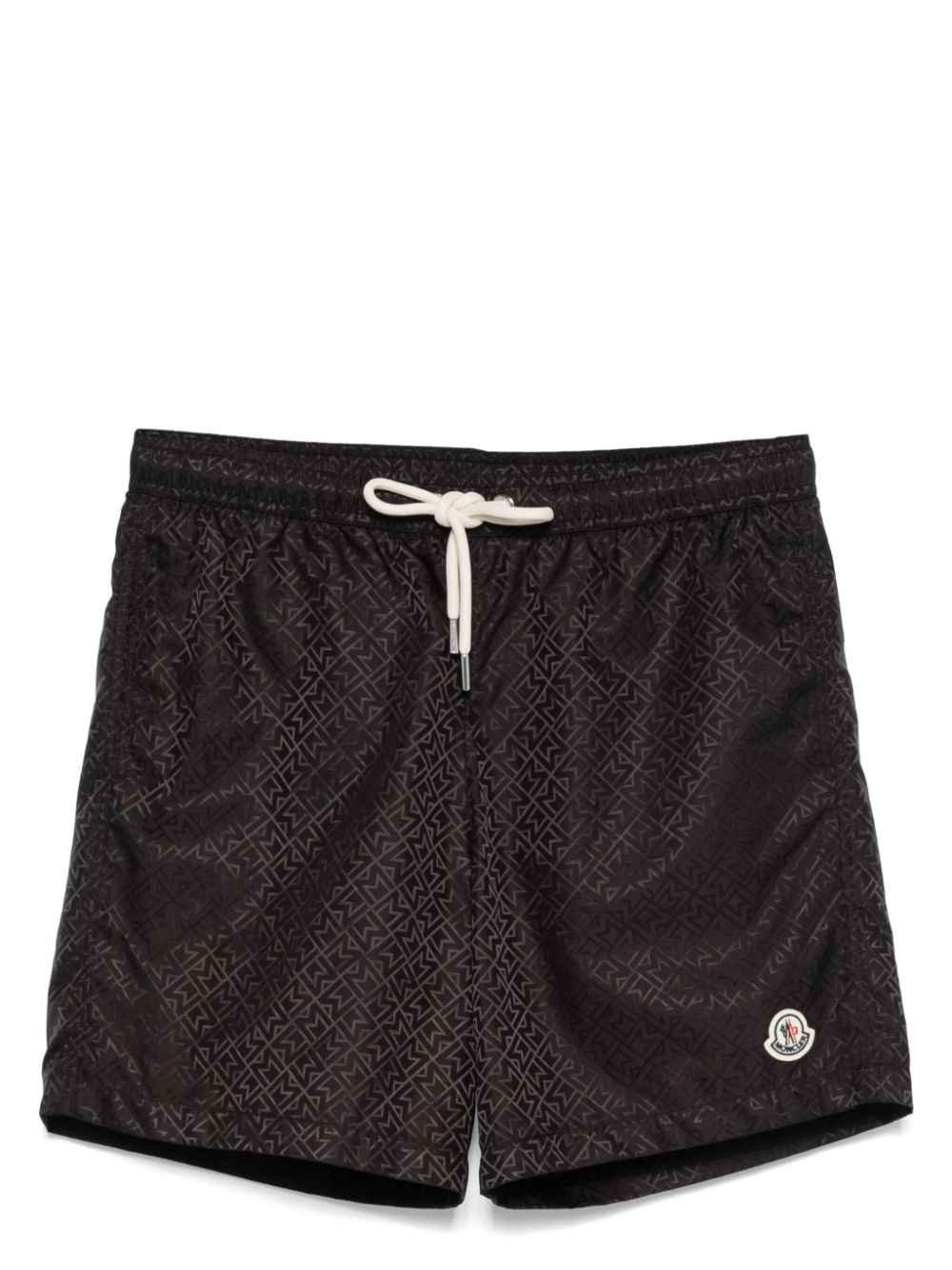 Moncler monogram-jacquard swim shorts – Black