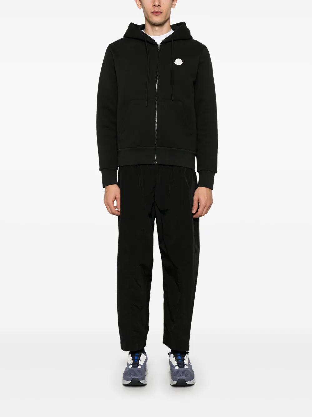 Moncler cotton hoodie - Zwart