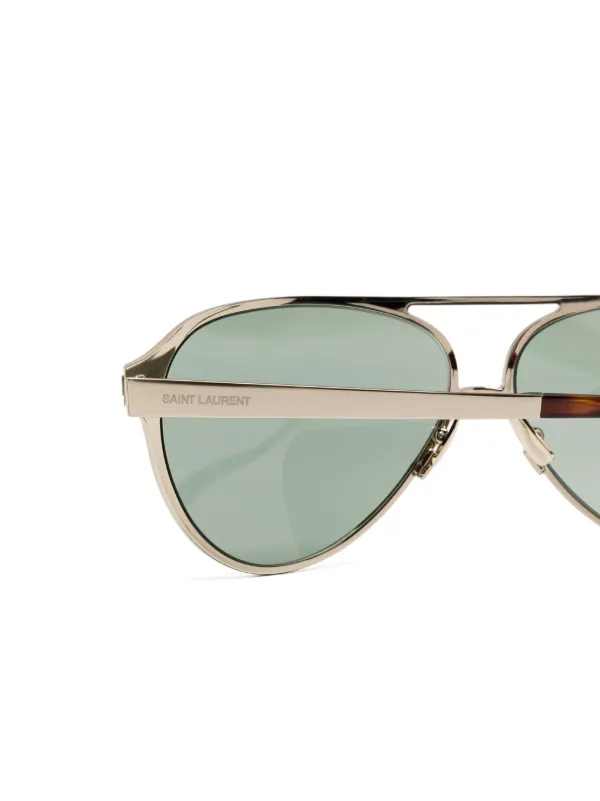 Saint Laurent Eyewear pilot frame Sunglasses Gold FARFETCH AU