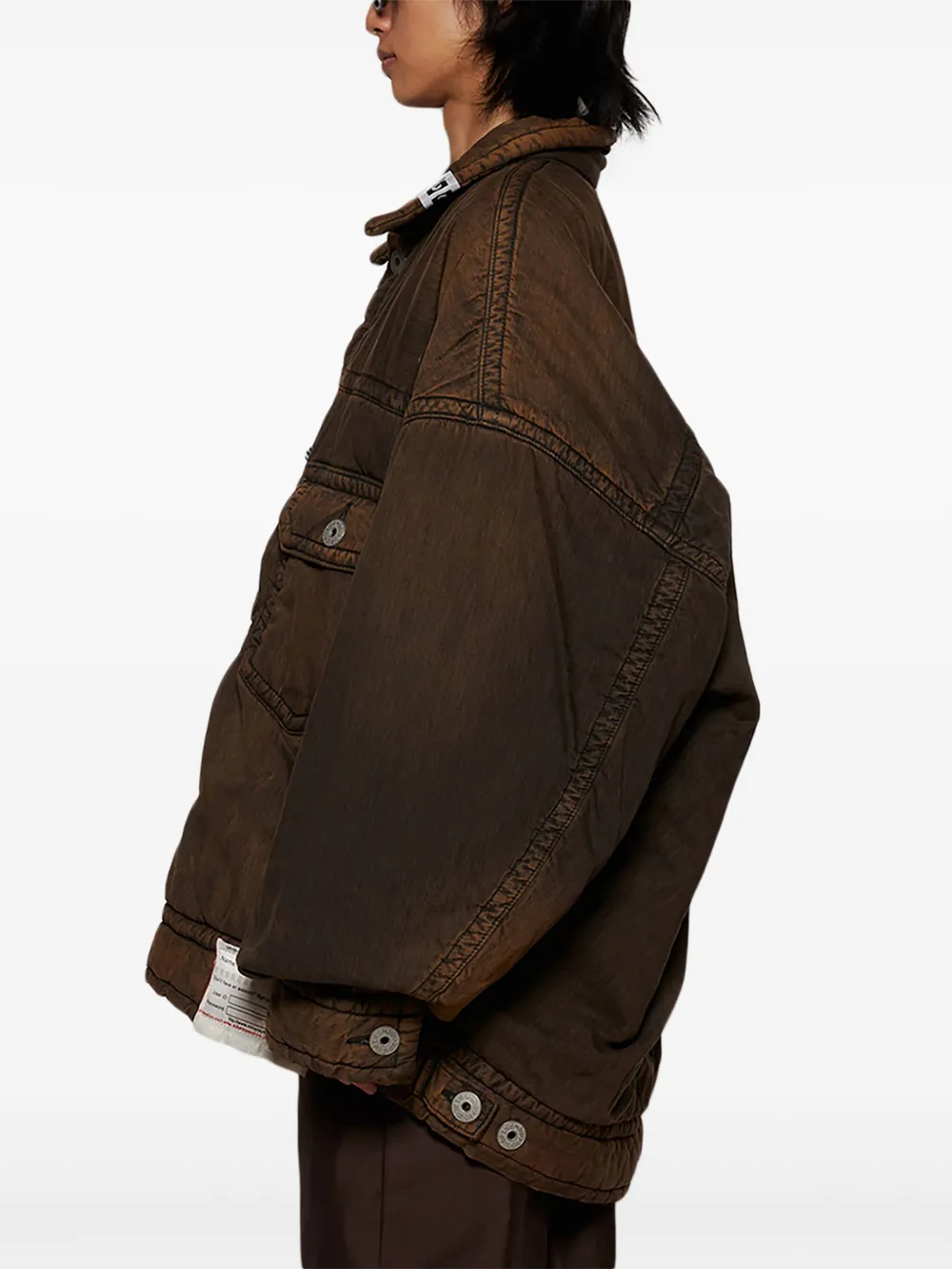 Maison MIHARA YASUHIRO Gewatteerd denim jack Zwart