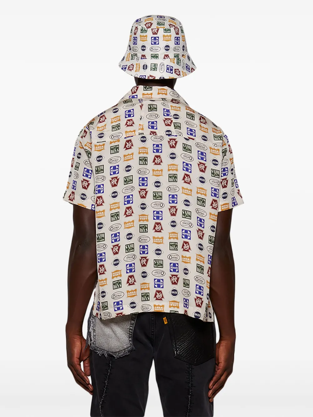 RHUDE Overhemd met logoprint Wit