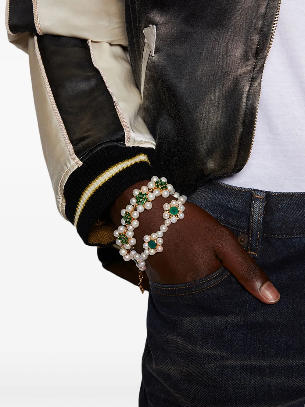 Veert The 42 Pearl Flower Bracelet In Multi