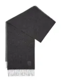 LOEWE two-tone fringed scarf - Grey