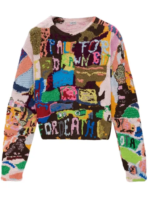 LOEWE graphic-knit wool sweater