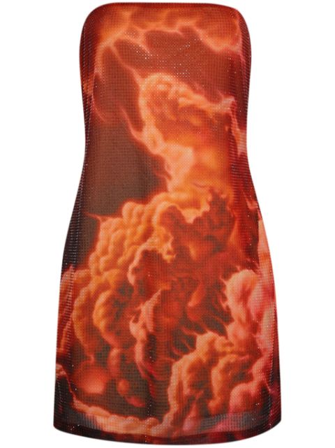 Affordable Alexander Wang crystal-embellished cloud-print mini dress Women