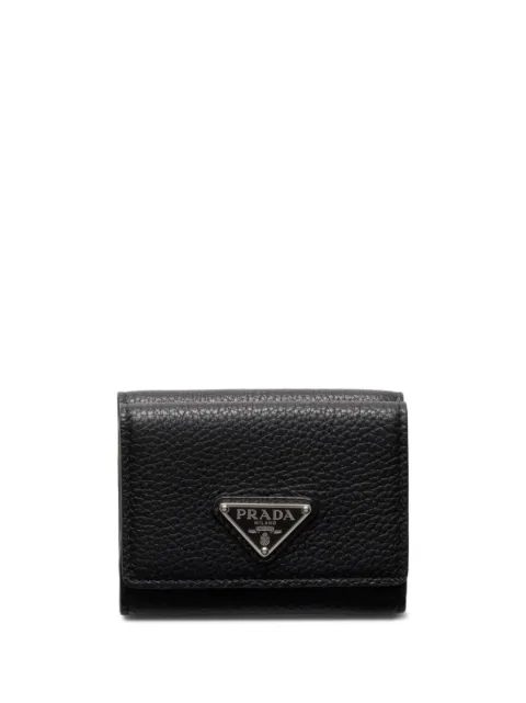 Prada enamel triangle-logo wallet 