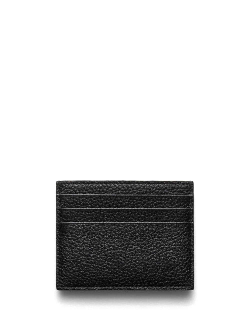 Shop Prada Enamel Triangle-logo Cardholder In Black