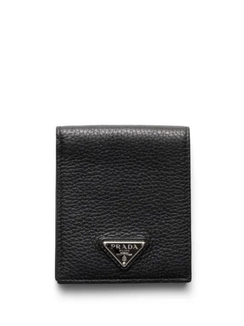 Prada enamel triangle-logo wallet 