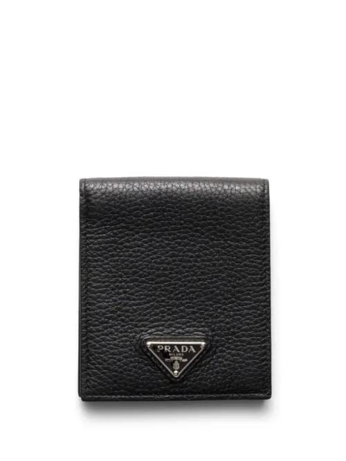 Portefeuille à logo triangulaire en émail - Prada - Modalova