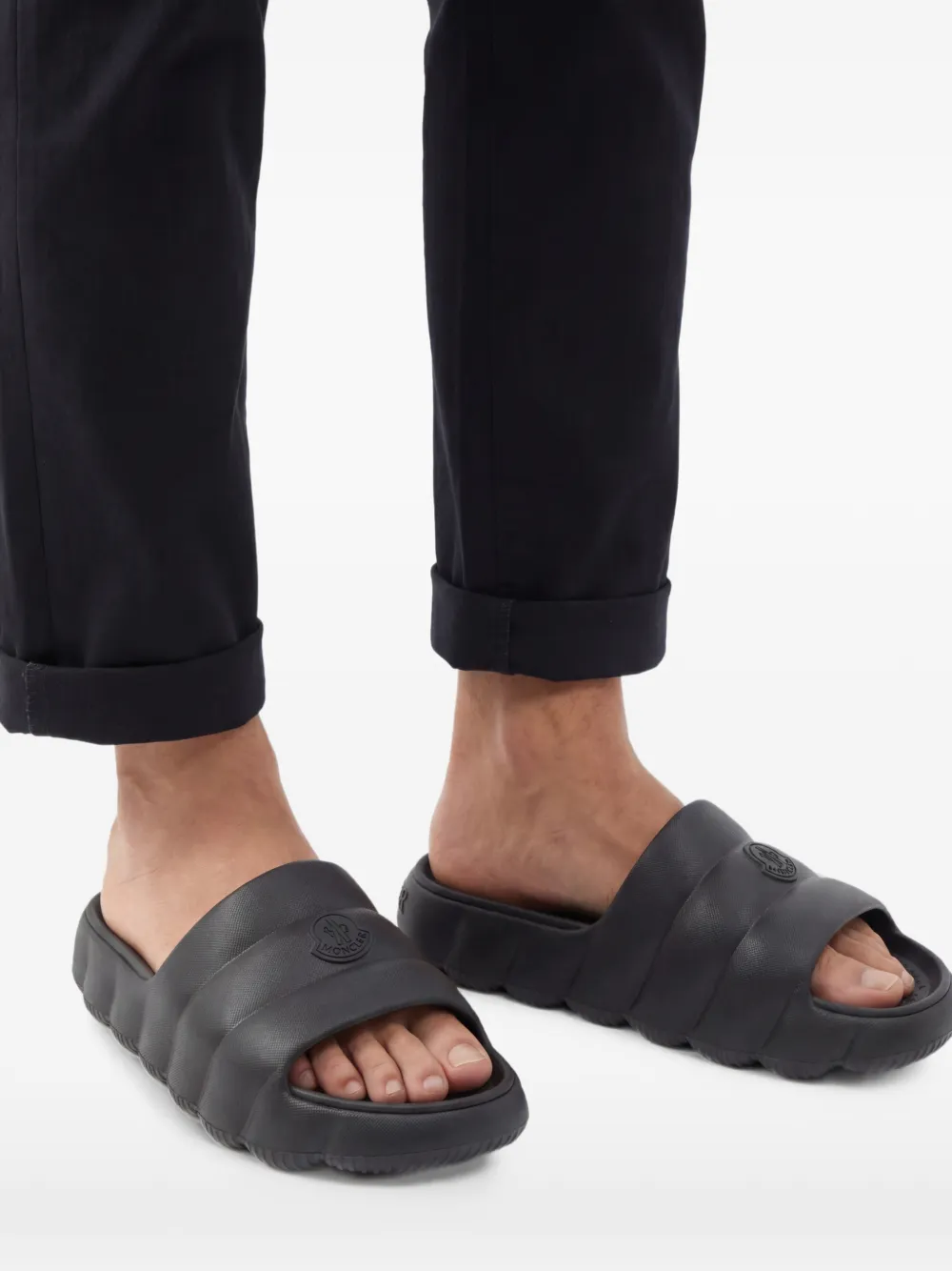 Moncler Lilo slippers Zwart