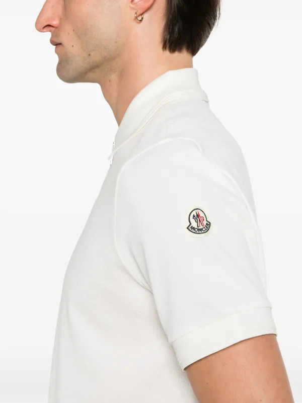 Moncler short-sleeve Polo Shirt | White | FARFETCH IN