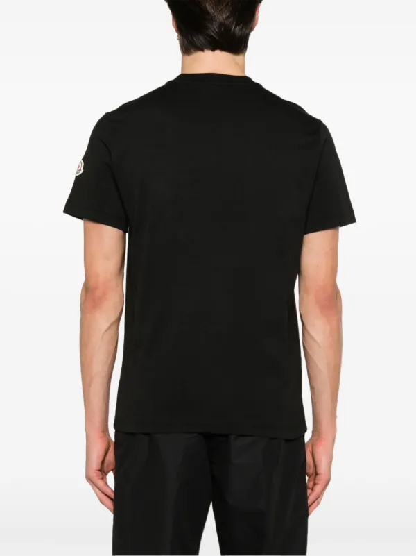 MONCLER｜SHORT-SLEEVED ROUND NECK T-SHIRTS (8C00003 M356 Moncler short-sleeve T-shirt | Black | FARFETCH