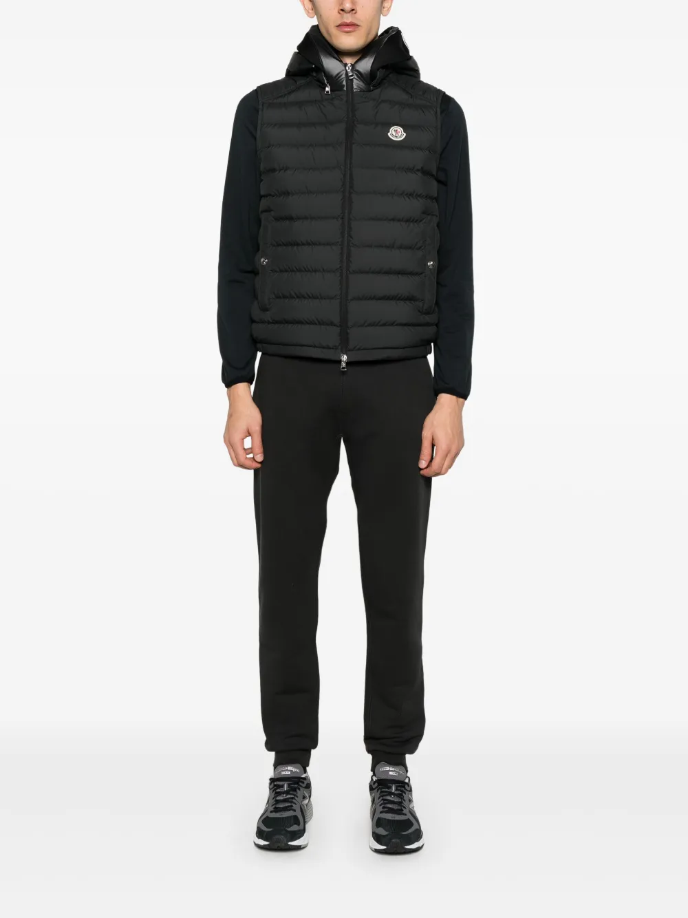 Moncler cotton track pants - Zwart