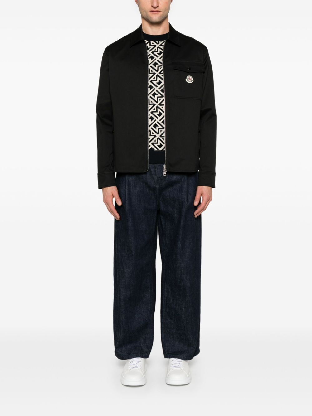 Moncler monogram sweater - Blauw