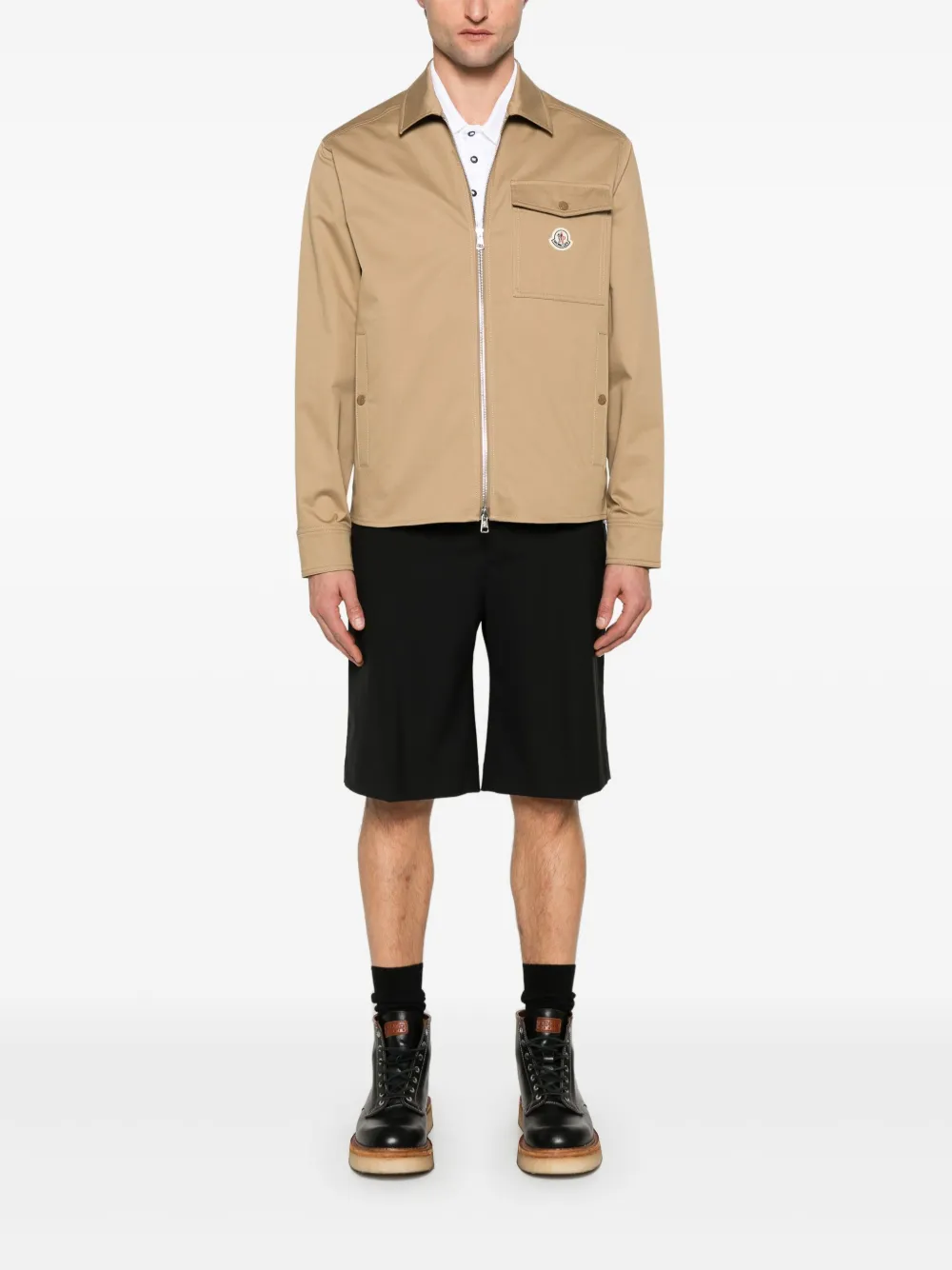 Moncler Giacca-camicia in gabardine di cotone | Giacche-camicia | Image 2