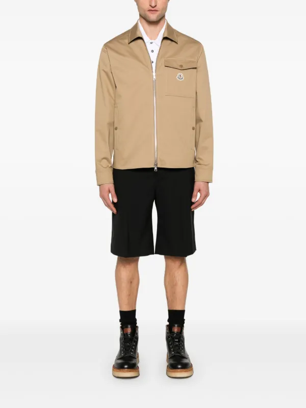 卸売 Cotton Gabardine Moncler Shirt FARFETCH | Neutrals | Jacket ジャケット・アウター