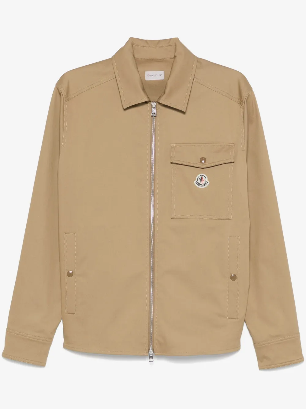 Moncler flap-pocket zip-up jacket | Neutrals | Image 1