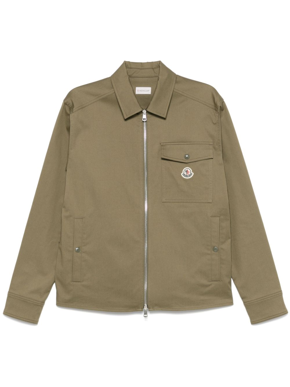 Moncler Shirtjack met rits Groen