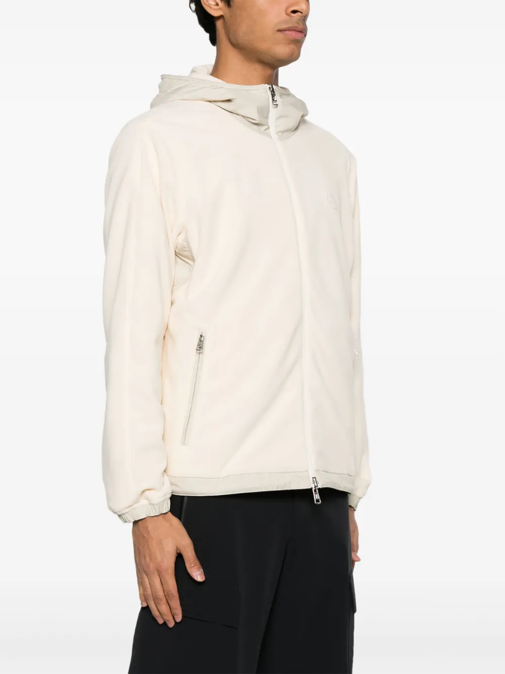 Moncler Omkeerbaar fleece jack met capuchon Beige